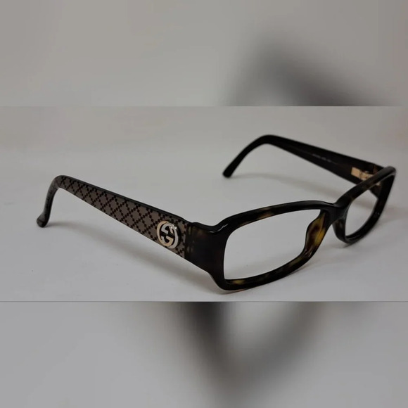 Gucci Eye Glasses Frames Havana Monogram Rectangle Logo Italy GG 3184 53-14-130 - Picture 12 of 14